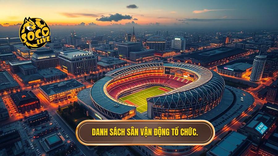 Danh sách sân vận động tổ chức.